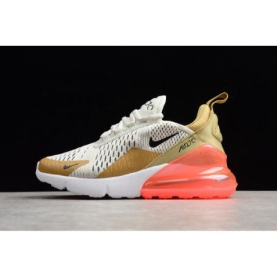 Nike Bayan Air Max 270 Flight Açık Altın / Siyah / Açık Kırmızı Koşu Ayakkabısı Türkiye - X5SJ2KAN